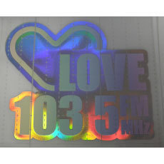 라디오103.5 홀로그램스티커